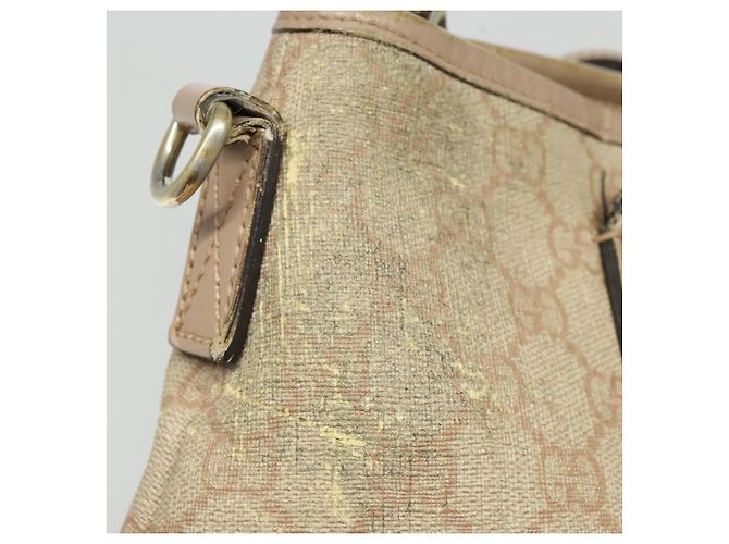 Borsa a mano GUCCI GG Supreme PVC 2 vie Rosa 353440 Auth BD1945 - vista 9