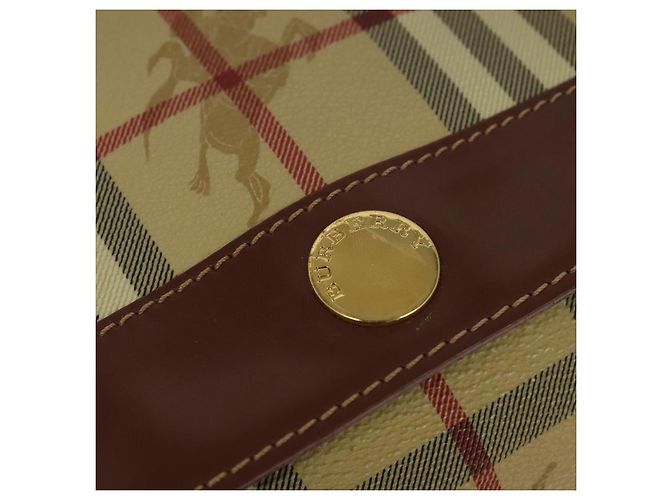 Borsa a spalla Burberry Nova Check in pelle PVC beige Auth BD1450 - vista 17
