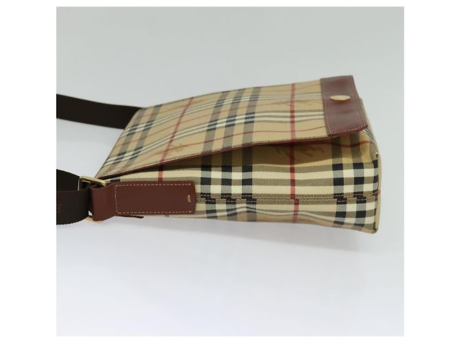 Borsa a spalla Burberry Nova Check in pelle PVC beige Auth BD1450 - vista 3