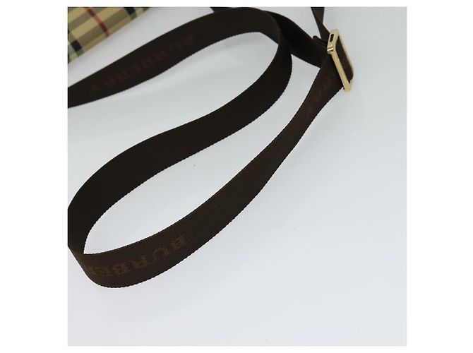 Borsa a spalla Burberry Nova Check in pelle PVC beige Auth BD1450 - vista 7
