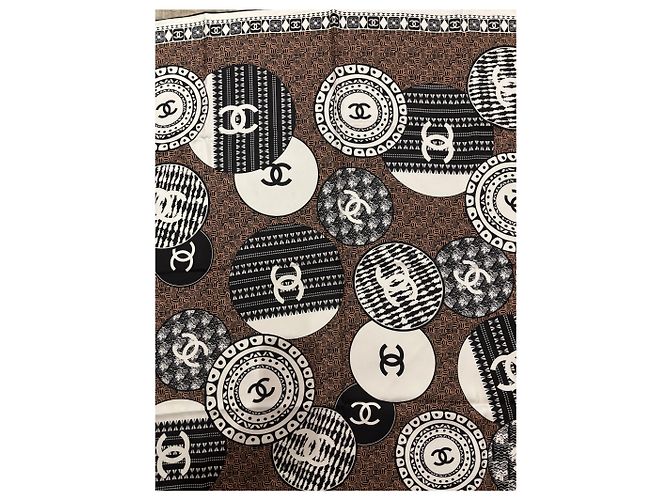 CHANEL Schals T. Seide Braun - Ansicht 2