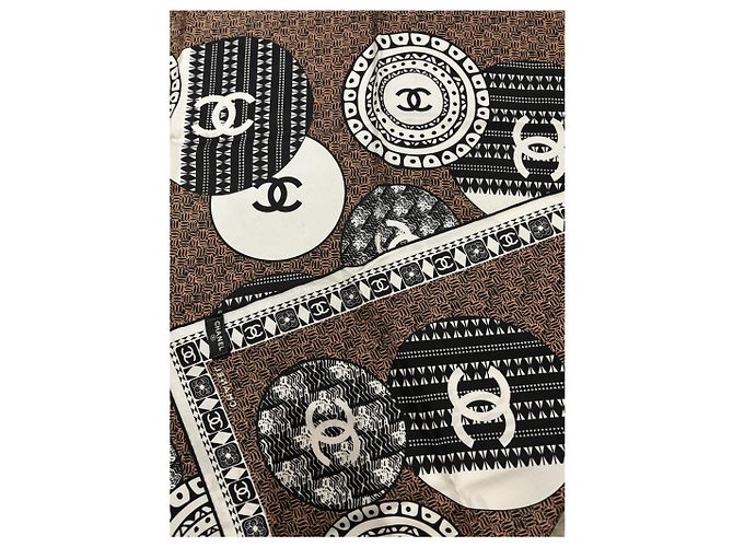 CHANEL Schals T. Seide Braun - Ansicht 4