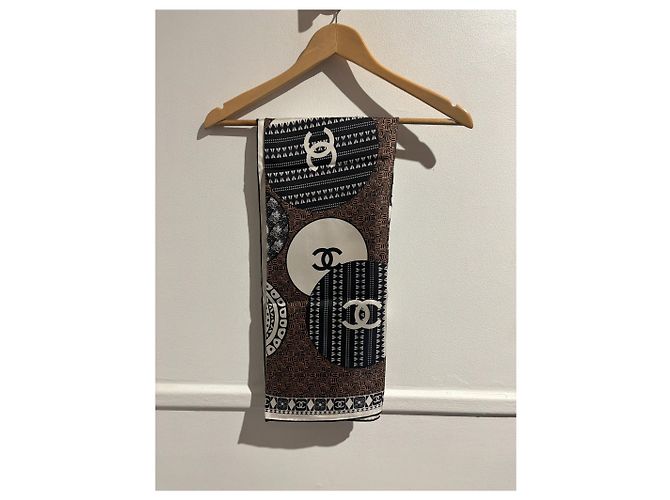 CHANEL Schals T. Seide Braun - Ansicht 5