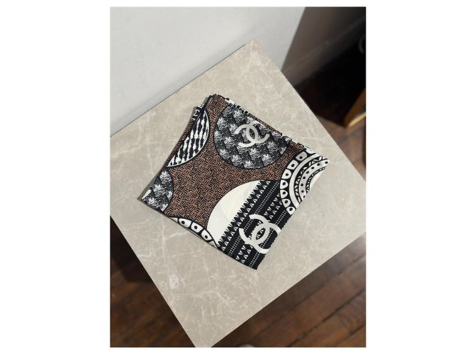 CHANEL Schals T. Seide Braun - Ansicht 8