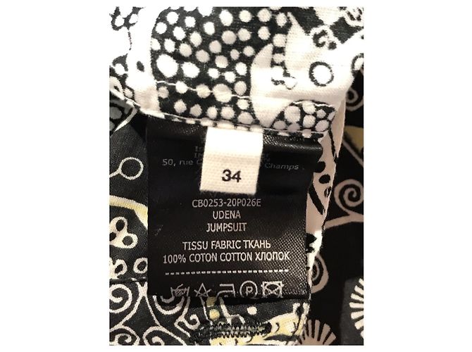 ISABEL MARANT ETOILE Monos T.International XS Algodón Negro - vista 6