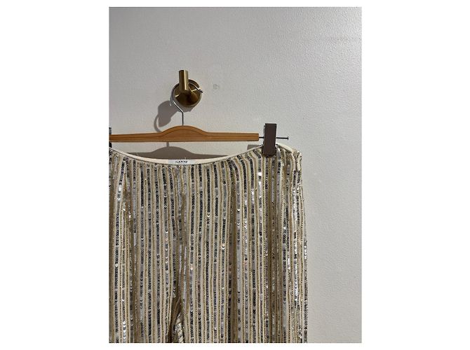 Pantalones GANNI T.FR 38 Viscosa - vista 2