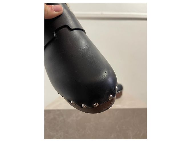 Hermès Mules e zoccoli HERMES T.EU 37 Pelle Nero - vista 5