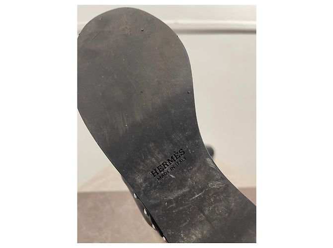 Hermès Mules e zoccoli HERMES T.EU 37 Pelle Nero - vista 7
