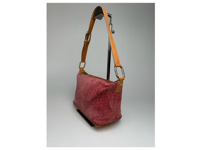 Céline Vintage Celine Macadam Veloursleder Tasche in Pink - Ansicht 3