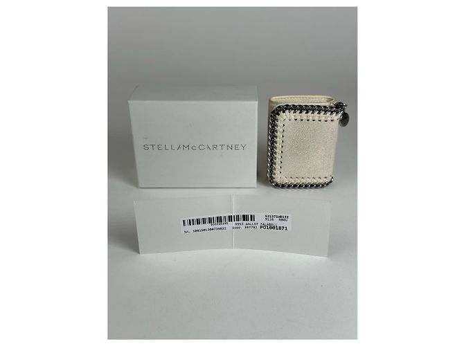 Stella Mc Cartney Stella McCartney Veganes Leder Falabella Geldbörse Weiß Grau - Ansicht 3
