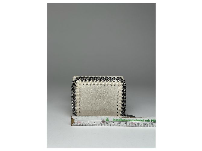 Stella Mc Cartney Stella McCartney Veganes Leder Falabella Geldbörse Weiß Grau - Ansicht 8
