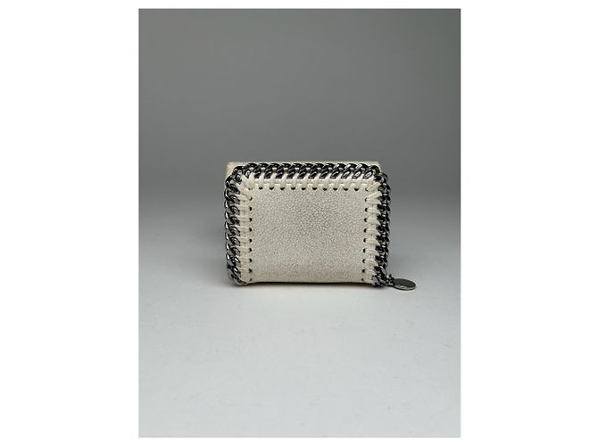 Stella Mc Cartney Stella McCartney Veganes Leder Falabella Geldbörse Weiß Grau - Ansicht 9