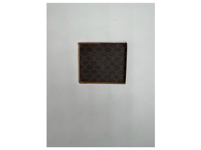 Céline Vintage Celine Monogram leather Card Holder / Flapable Wallet Brown - view 2