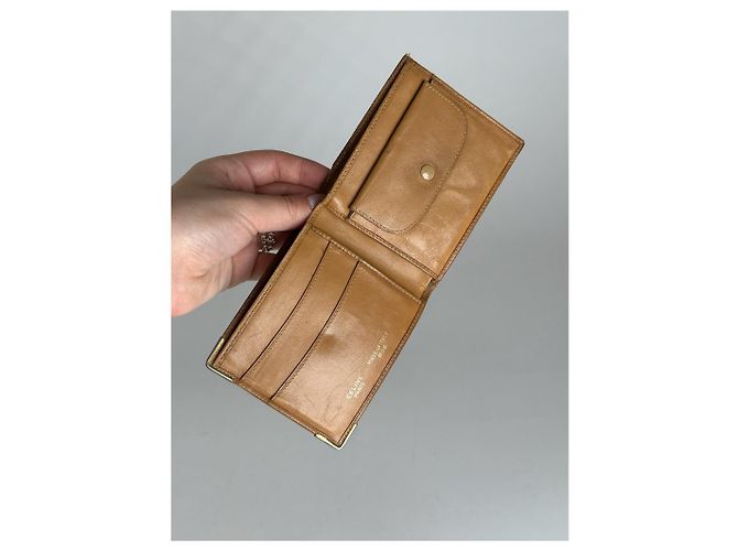 Céline Vintage Celine Monogram leather Card Holder / Flapable Wallet Brown - view 4