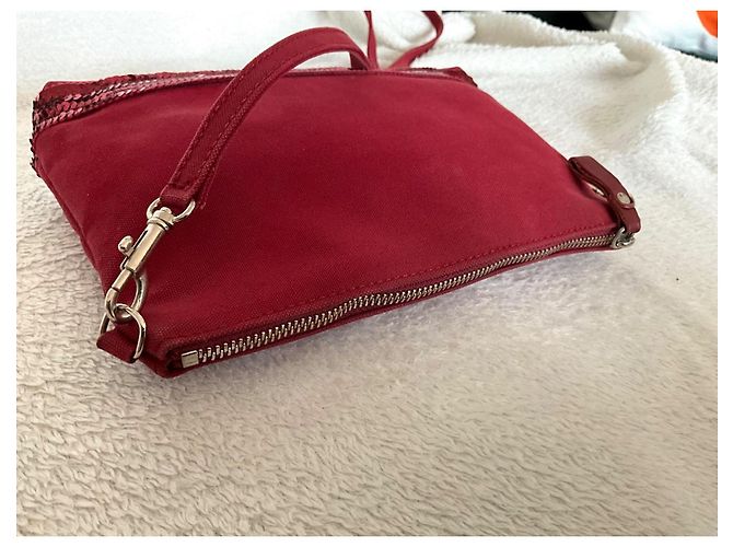 Vanessa Bruno Schultertasche aus Leder Bordeaux - Ansicht 10