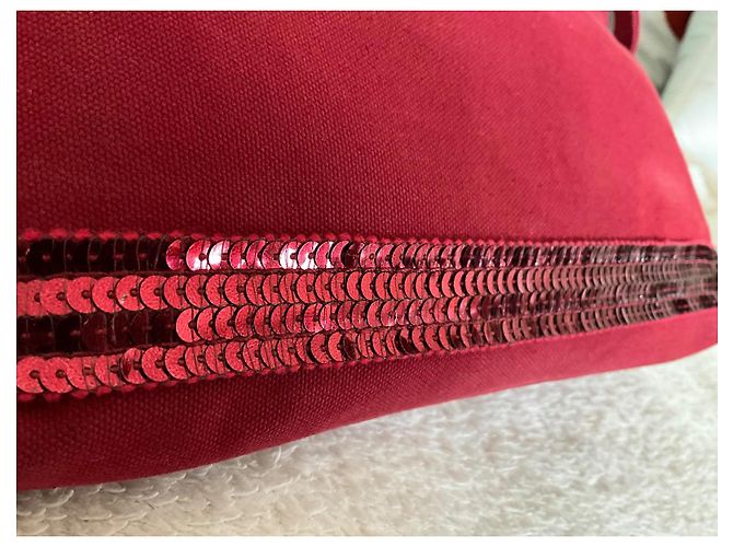 Vanessa Bruno Schultertasche aus Leder Bordeaux - Ansicht 8