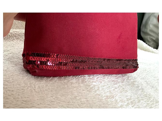 Vanessa Bruno Schultertasche aus Leder Bordeaux - Ansicht 9