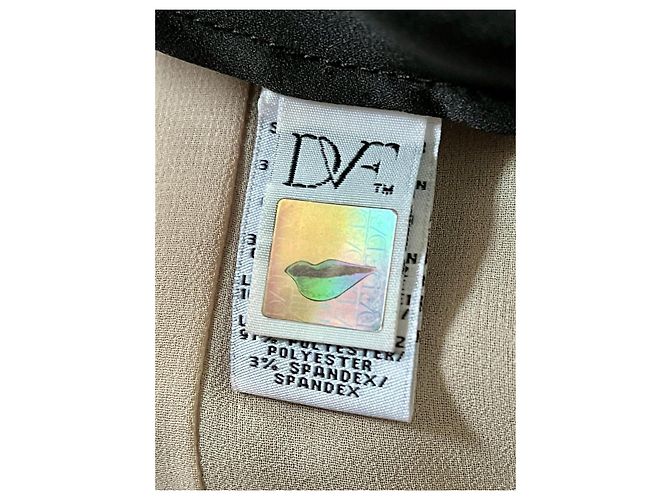 Diane Von Furstenberg Abito in pizzo e seta DvF in bianco e nero - vista 5