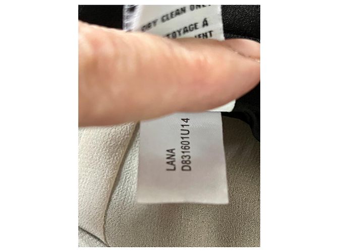 Diane Von Furstenberg Abito in pizzo e seta DvF in bianco e nero - vista 7