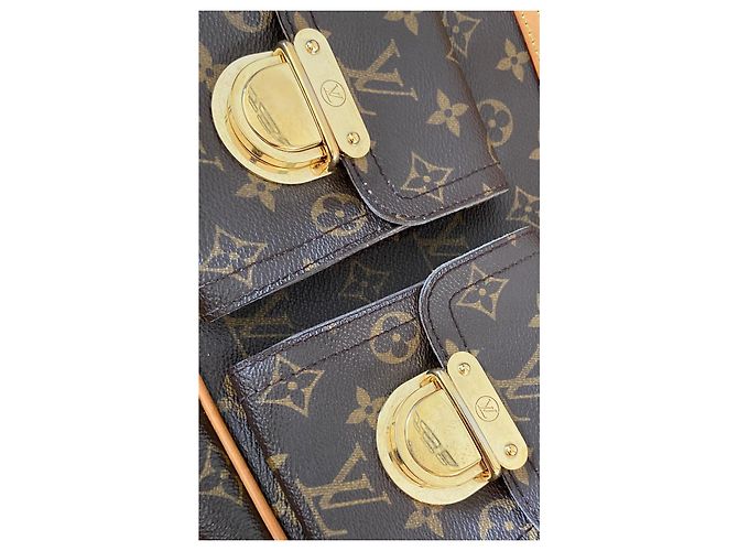 Louis Vuitton Hudson GM Borsa Monogram Canvas Marrone - vista 17