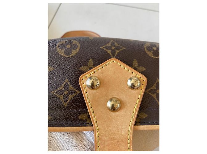 Louis Vuitton Monogram Hudson PM Borsa a mano marrone in pelle - vista 12