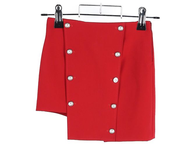 Falda mini asimétrica Versus Versace en poliéster rojo Roja - vista 4