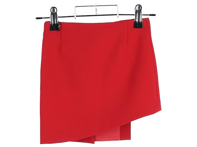 Falda mini asimétrica Versus Versace en poliéster rojo Roja - vista 5