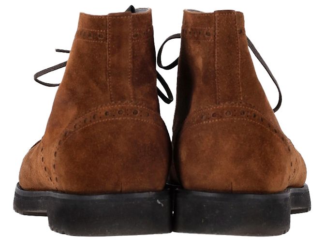 Botas Kensington com cadarço Tom Ford em camurça marrom - vista 5