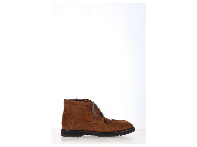 Botas Kensington com cadarço Tom Ford em camurça marrom - vista 7
