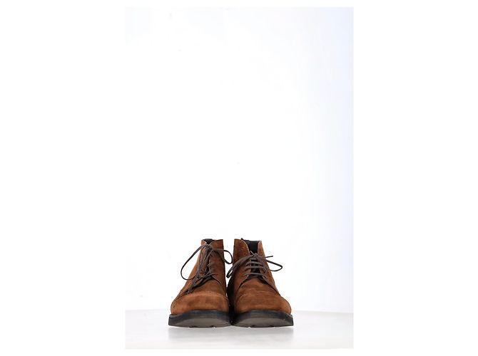 Botas Kensington com cadarço Tom Ford em camurça marrom - vista 8