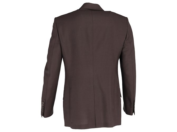 Tom Ford Double-Breasted Jacket In Brown Wool - view 3