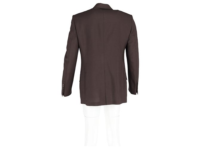 Tom Ford Double-Breasted Jacket In Brown Wool - view 6