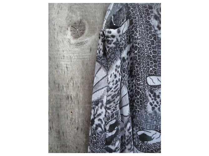 Vestido asimétrico Acne de poliéster estampado gris - vista 6