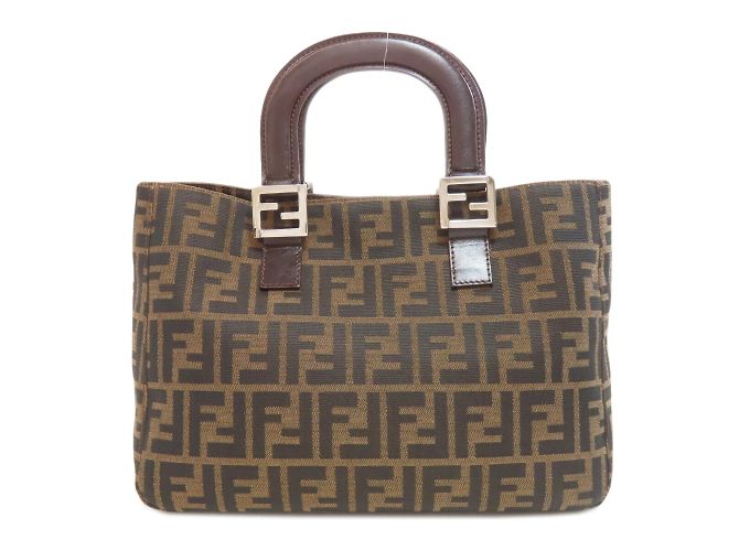 Fendi Zucca-Muster Handtasche Braun - Ansicht 2