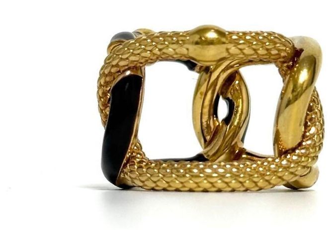Anello a Catena Intrecciato da Uomo di Bottega Veneta Marrone D'oro - vista 3