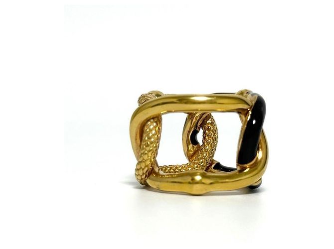 Anello a Catena Intrecciato da Uomo di Bottega Veneta Marrone D'oro - vista 4