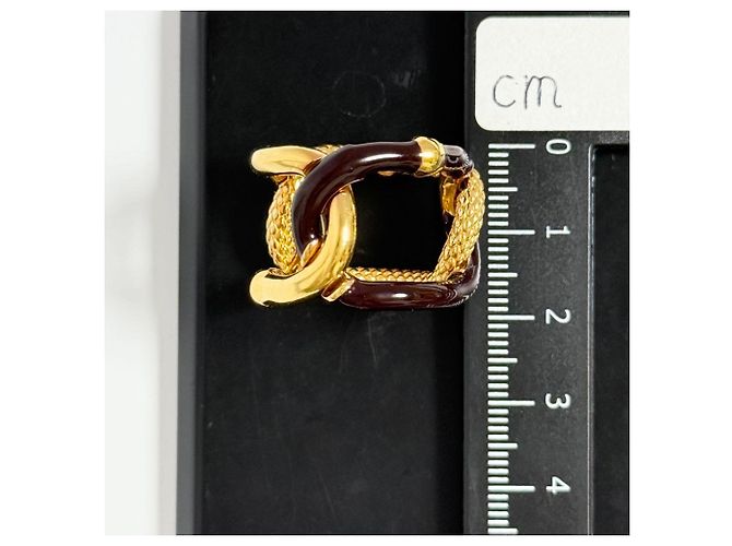 Anello a Catena Intrecciato da Uomo di Bottega Veneta Marrone D'oro - vista 7