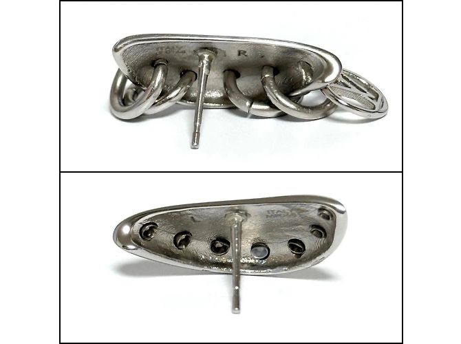 Pendientes biónicos asimétricos Louis Vuitton Plata - vista 4