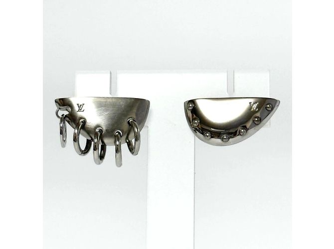 Pendientes biónicos asimétricos Louis Vuitton Plata - vista 5