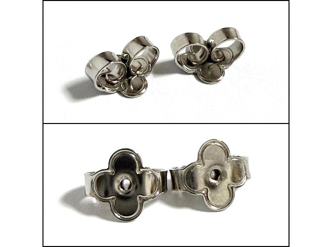 Pendientes biónicos asimétricos Louis Vuitton Plata - vista 6