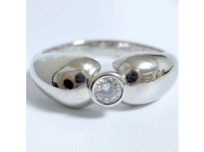 Tiffany & Co Tiffany Doppeltröpfchen-Platin-Diamant-Bandring - Ansicht 7