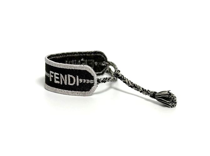 Bracciale charm Misanga Fendi per uomini e donne Nero Argento - vista 4
