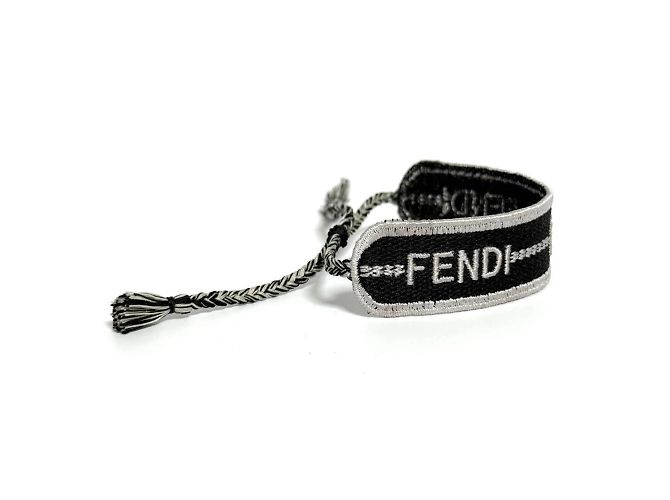 Bracciale charm Misanga Fendi per uomini e donne Nero Argento - vista 5