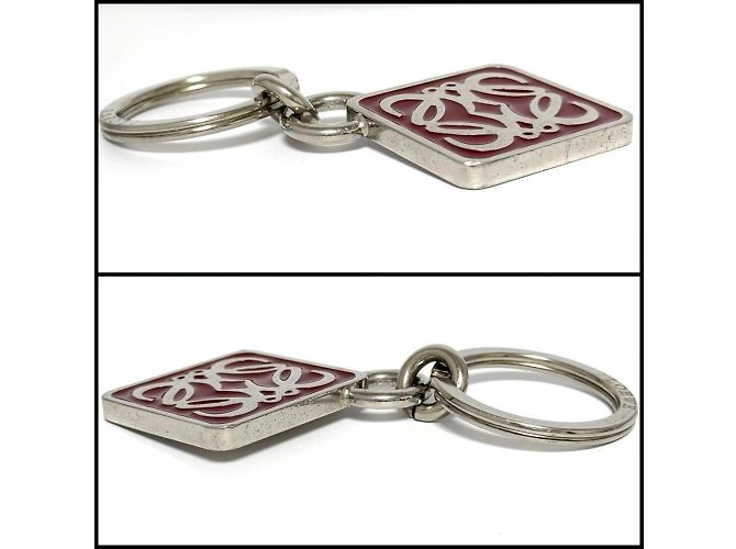 Loewe Men's Key Holder Ring Anagram Red - view 3