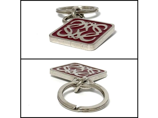 Loewe Men's Key Holder Ring Anagram Red - view 4