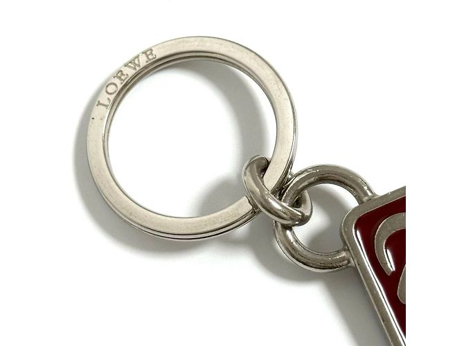 Loewe Men's Key Holder Ring Anagram Red - view 5