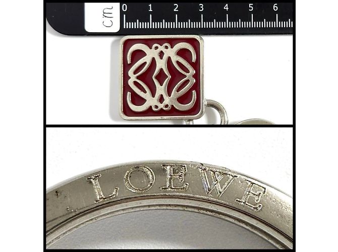 Loewe Men's Key Holder Ring Anagram Red - view 9