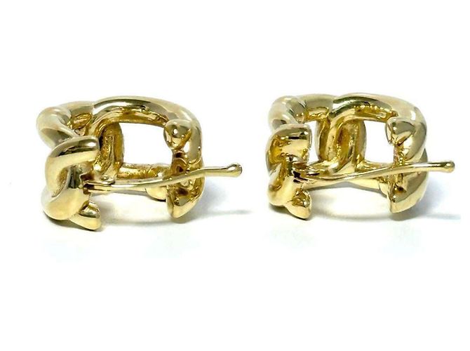 Orecchini a cerchio da uomo Bottega Veneta D'oro - vista 3