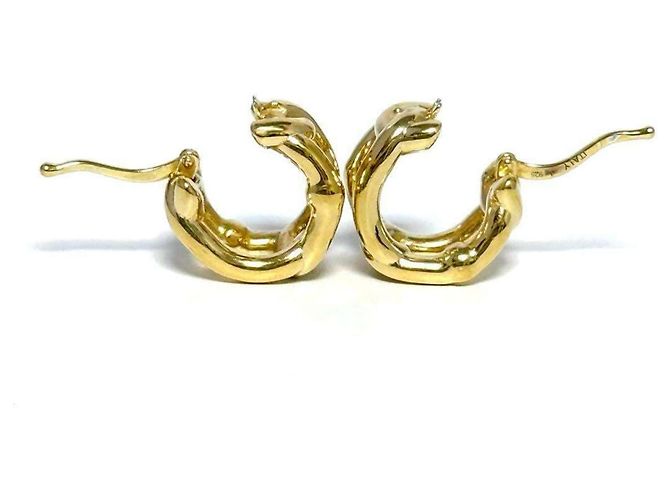 Orecchini a cerchio da uomo Bottega Veneta D'oro - vista 5