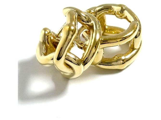 Orecchini a cerchio da uomo Bottega Veneta D'oro - vista 6